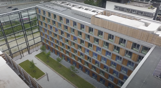 sorba studentencomplex amsterdam gevel