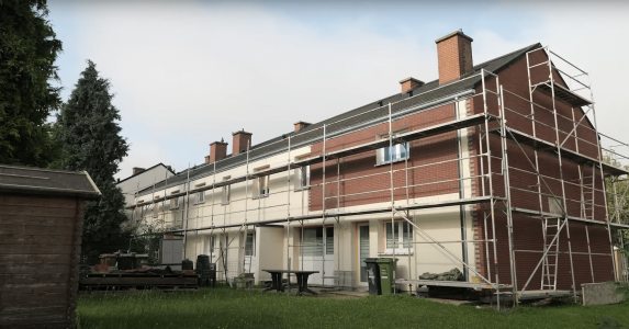 sto woningen waremme gevelbekleding