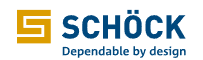 Schöck logo met slogan Dependable by design.
