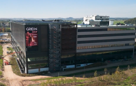 Winkelcentrum GRID X Shop gebouw buitenaanzicht