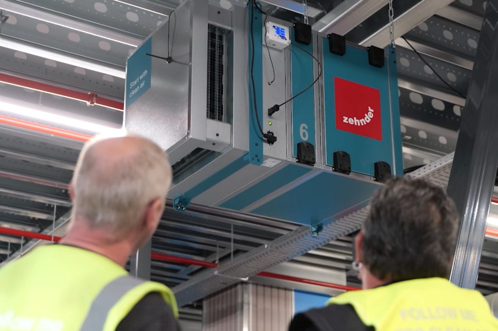 Luchtbehandelingssysteem installatie met technische inspectie
